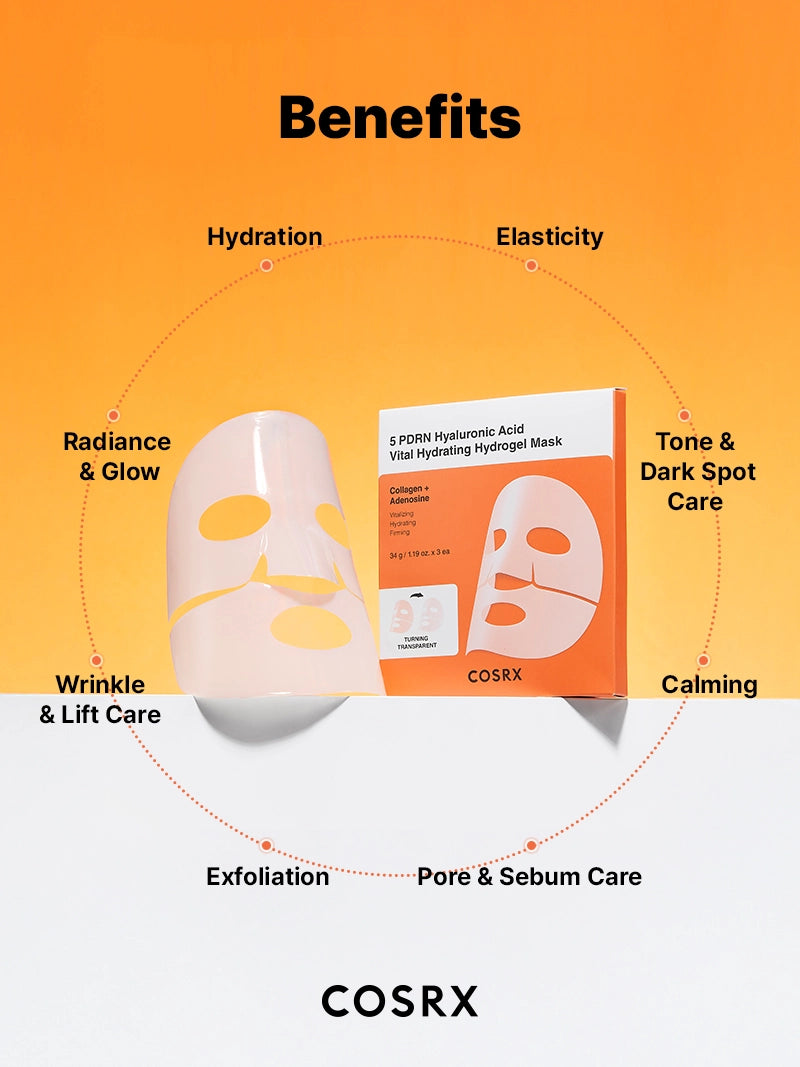 COSRX 5 PDRN Hyaluronic Acid Vital Hydrating Hydrogel Mask - Image 4