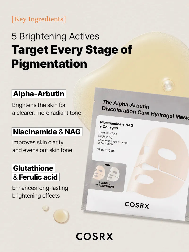 COSRX The Alpha-Arbutin Discoloration Care Hydrogel Mask - Image 11